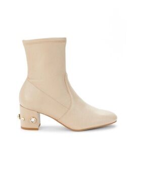 STUART WEITZMAN
Allshine 60 Crystal-Embellished Cream
Leather
Ankle Boots 9 New